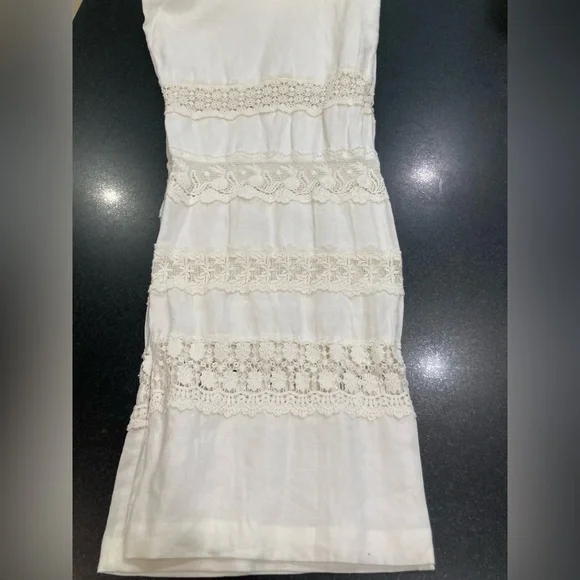 Johnny Was Ivory Lace & Crochet Trimmed Women's Pants - Picture 15 of 15